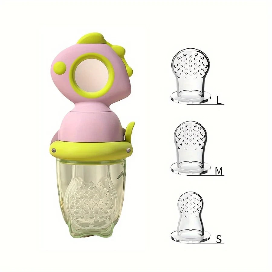 Dinosaur Baby Fruit Feeder – Rotate Push-Type Snack Pacifier