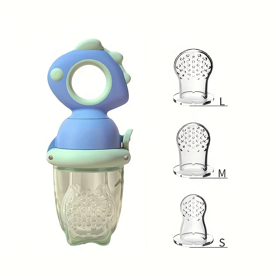 Dinosaur Baby Fruit Feeder – Rotate Push-Type Snack Pacifier