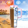 Lavender Insulated Travel Tumbler with Handle