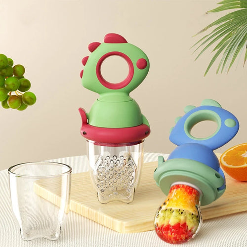 Dinosaur Baby Fruit Feeder – Rotate Push-Type Snack Pacifier