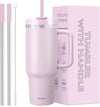 Lavender Insulated Travel Tumbler with Handle