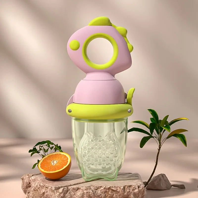 Dinosaur Baby Fruit Feeder – Rotate Push-Type Snack Pacifier