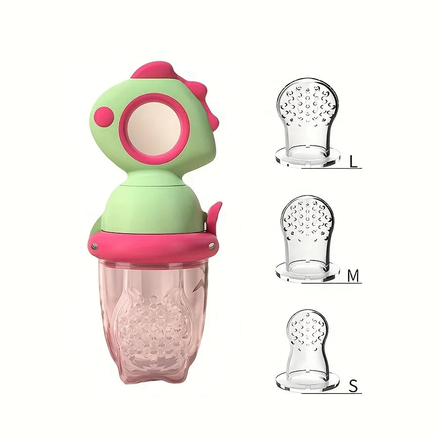 Dinosaur Baby Fruit Feeder – Rotate Push-Type Snack Pacifier
