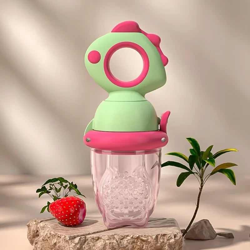 Dinosaur Baby Fruit Feeder – Rotate Push-Type Snack Pacifier